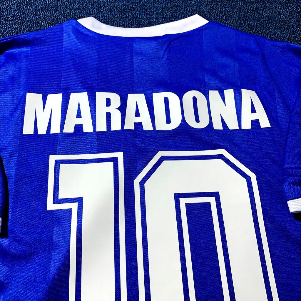 Diego Maradona SIGNED - Argentina 1986 Away Jersey/Shirt - PRINTED AUTOGRAPH