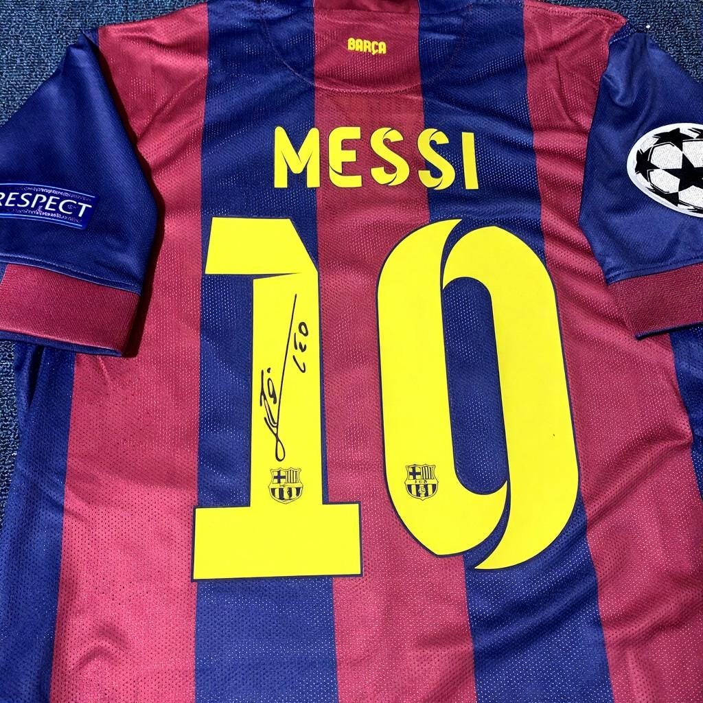 Lionel Messi SIGNED - Barcelona 14/15 Home Jersey/Shirt - PRINTED AUTOGRAPH