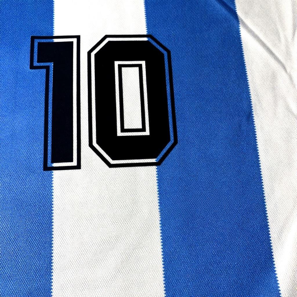 Diego Maradona SIGNED - Argentina 1986 Home Jersey/Shirt - PRINTED AUTOGRAPH