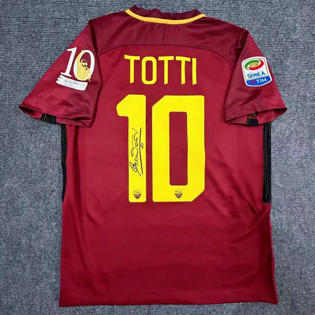 Francesco Totti SIGNED - Roma 17/18 Home Jersey/Shirt - PRINTED AUTOGRAPH