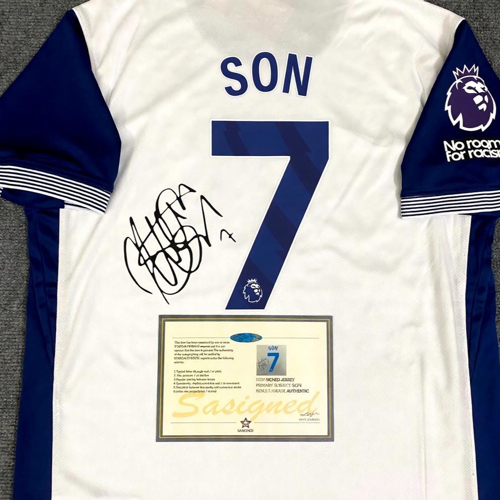 Heung-Min Son Signed - Tottenham H. 24/25 Home Jersey/Shirt - Printed Autograph