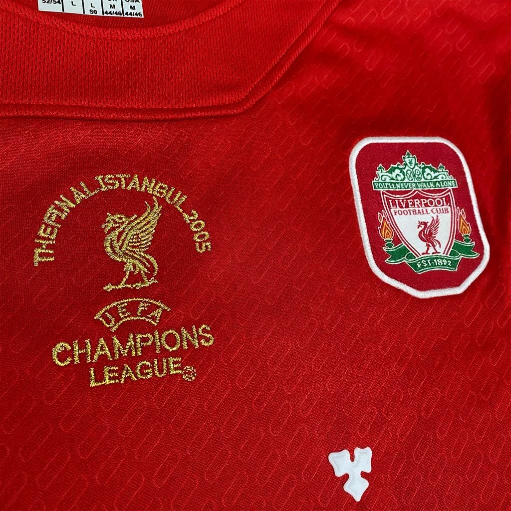 Steven Gerrard SIGNED - Liverpool 04/05 Home Jersey/Shirt - PRINTED AUTOGRAPH