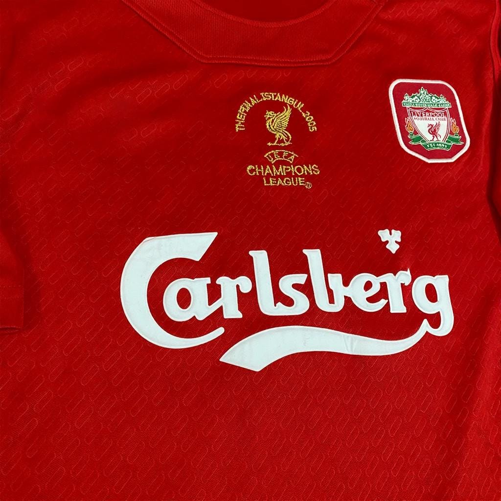 Steven Gerrard SIGNED - Liverpool 04/05 Home Jersey/Shirt - PRINTED AUTOGRAPH