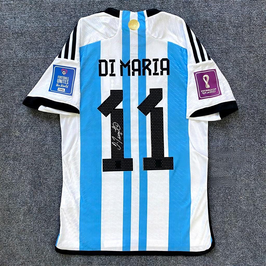 Ángel Di María SIGNED - Argentina 2022 Home Jersey/Shirt - PRINTED AUTOGRAPH