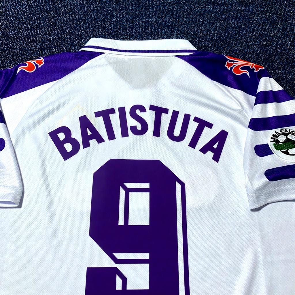 G. Batistuta Signed - Fiorentina 98/99 Away Jersey/Shirt - Printed Autograph