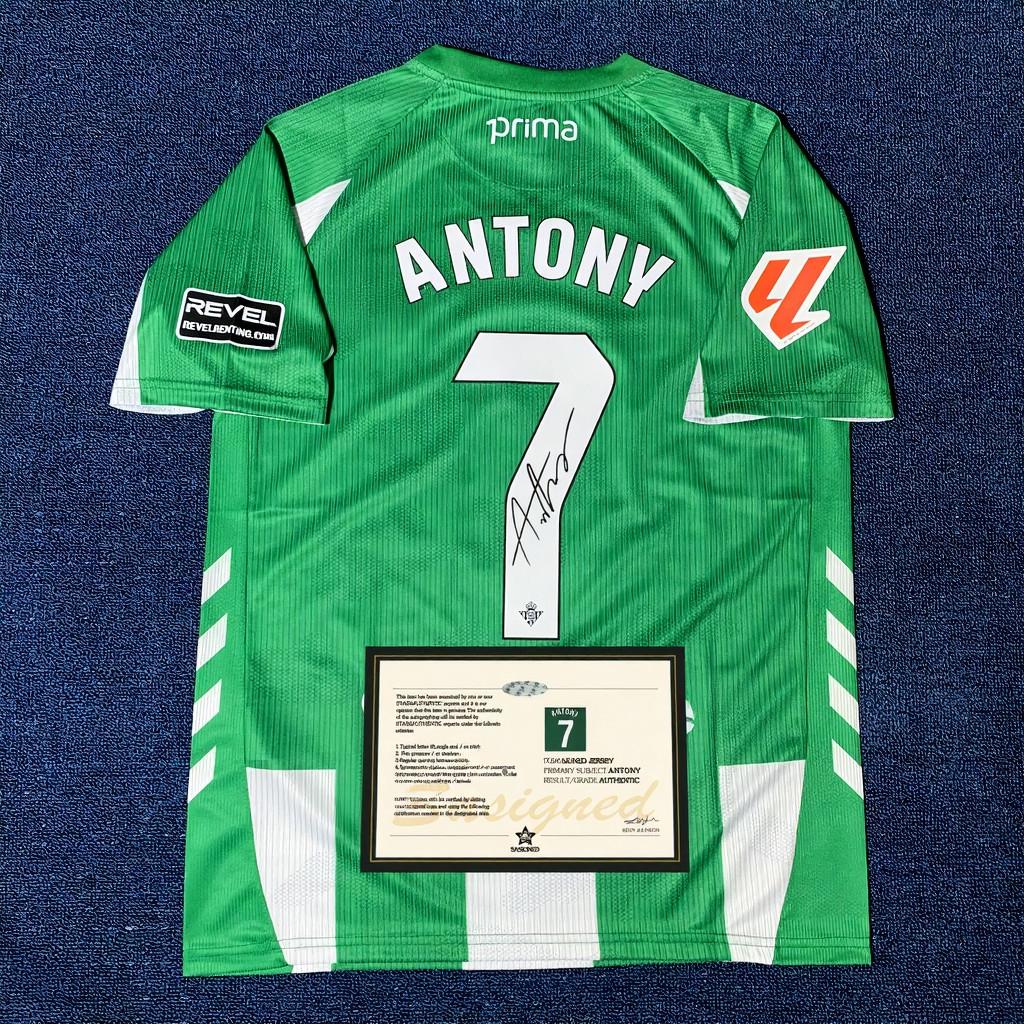 Antony SIGNED - Real Betis 25/26 Home Jersey/Shirt - PRINTED AUTOGRAPH