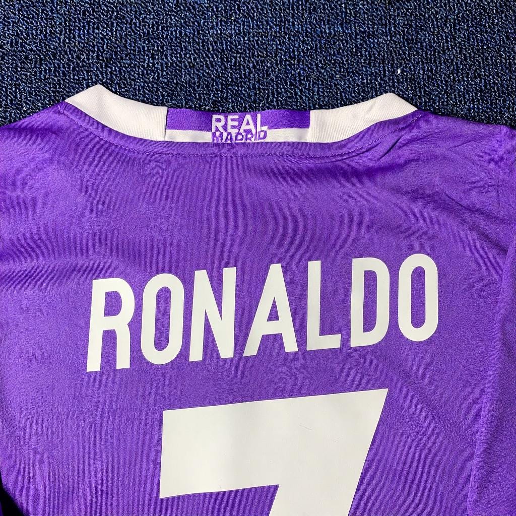 C. Ronaldo Signed - Real Madrid 16/17 Away Jersey/Shirt - Printed Autograph