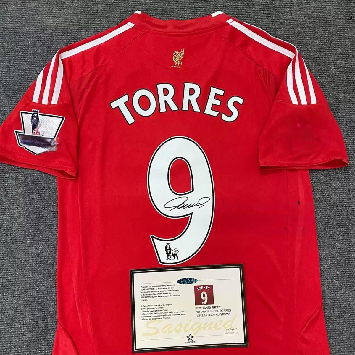 Fernando Torres SIGNED - Liverpool 08/09 Home Jersey/Shirt - PRINTED AUTOGRAPH