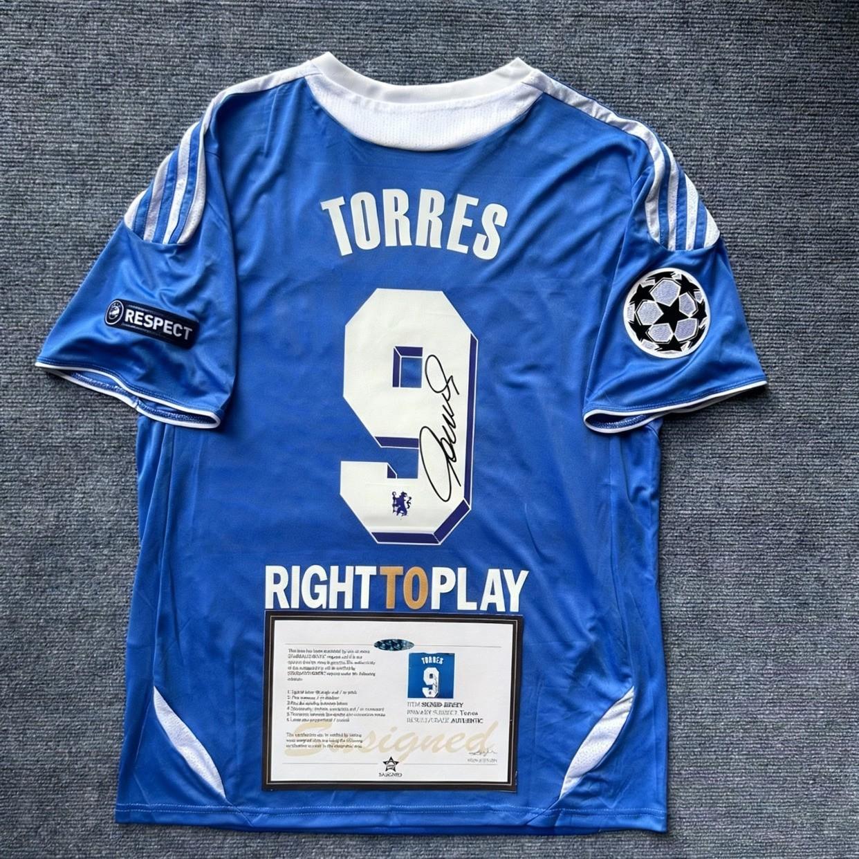 Fernando Torres SIGNED - Chelsea 11/12 Home Jersey/Shirt - PRINTED AUTOGRAPH