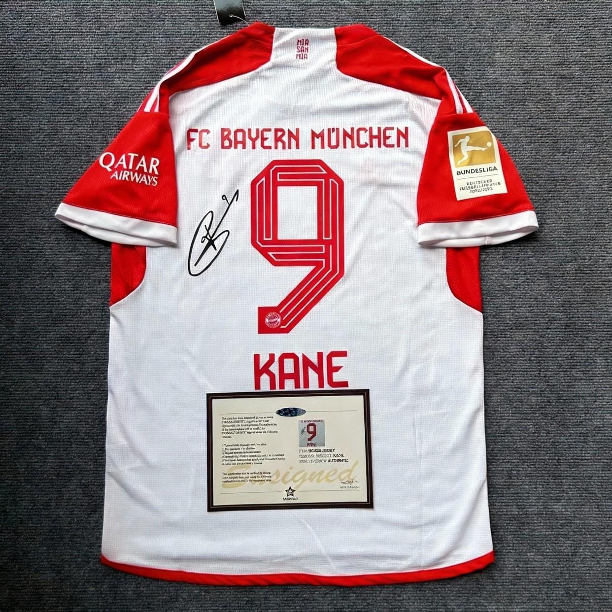 Harry Kane SIGNED - Bayern Munich 23/24 Home Jersey/Shirt - PRINTED AUTOGRAPH