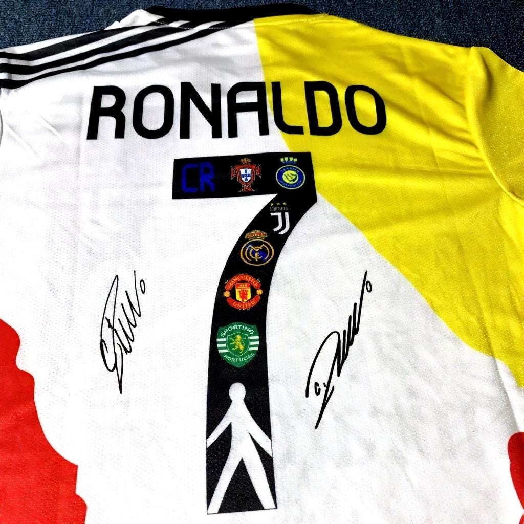 C. Ronaldo SIGNED - Career Journey 2025 Home Jersey/Shirt - PRINTED AUTOGRAPH