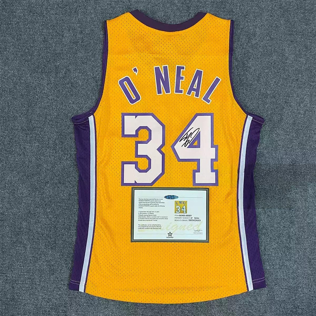 Shaquille O’Neal SIGNED - La. Lakers 99/00 Home Jersey/Shirt - PRINTED AUTOGRAPH