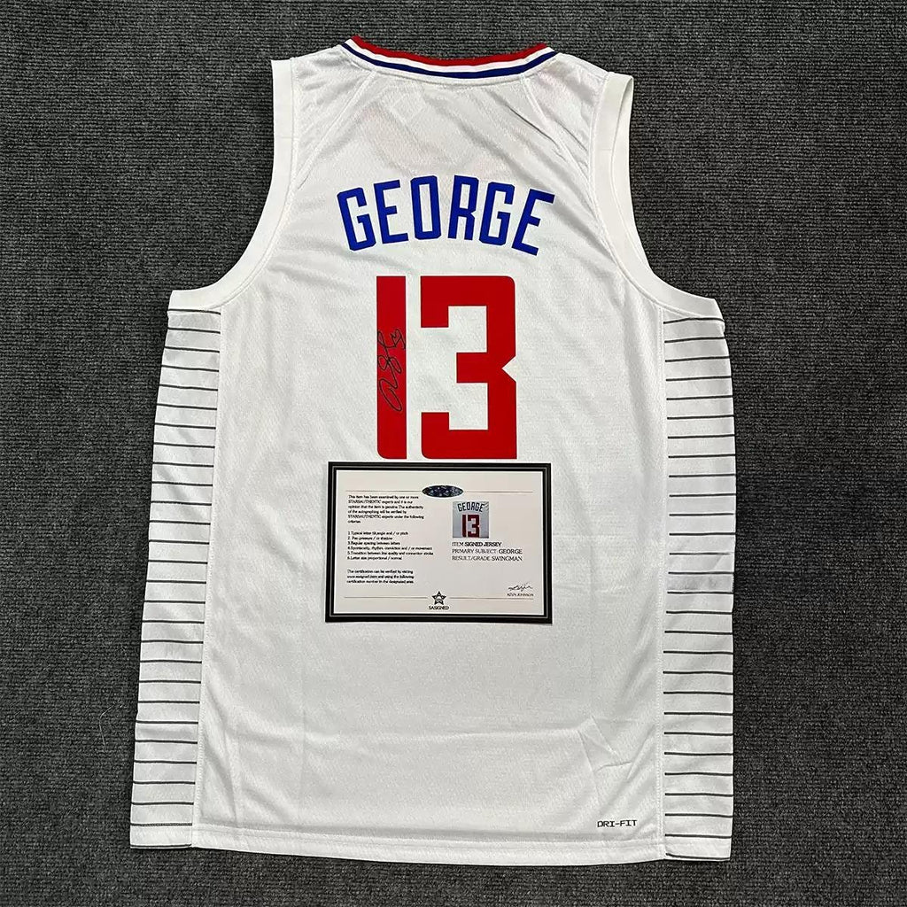 Paul George SIGNED - Los A. Clippers 22/23 Home Jersey/Shirt - PRINTED AUTOGRAPH
