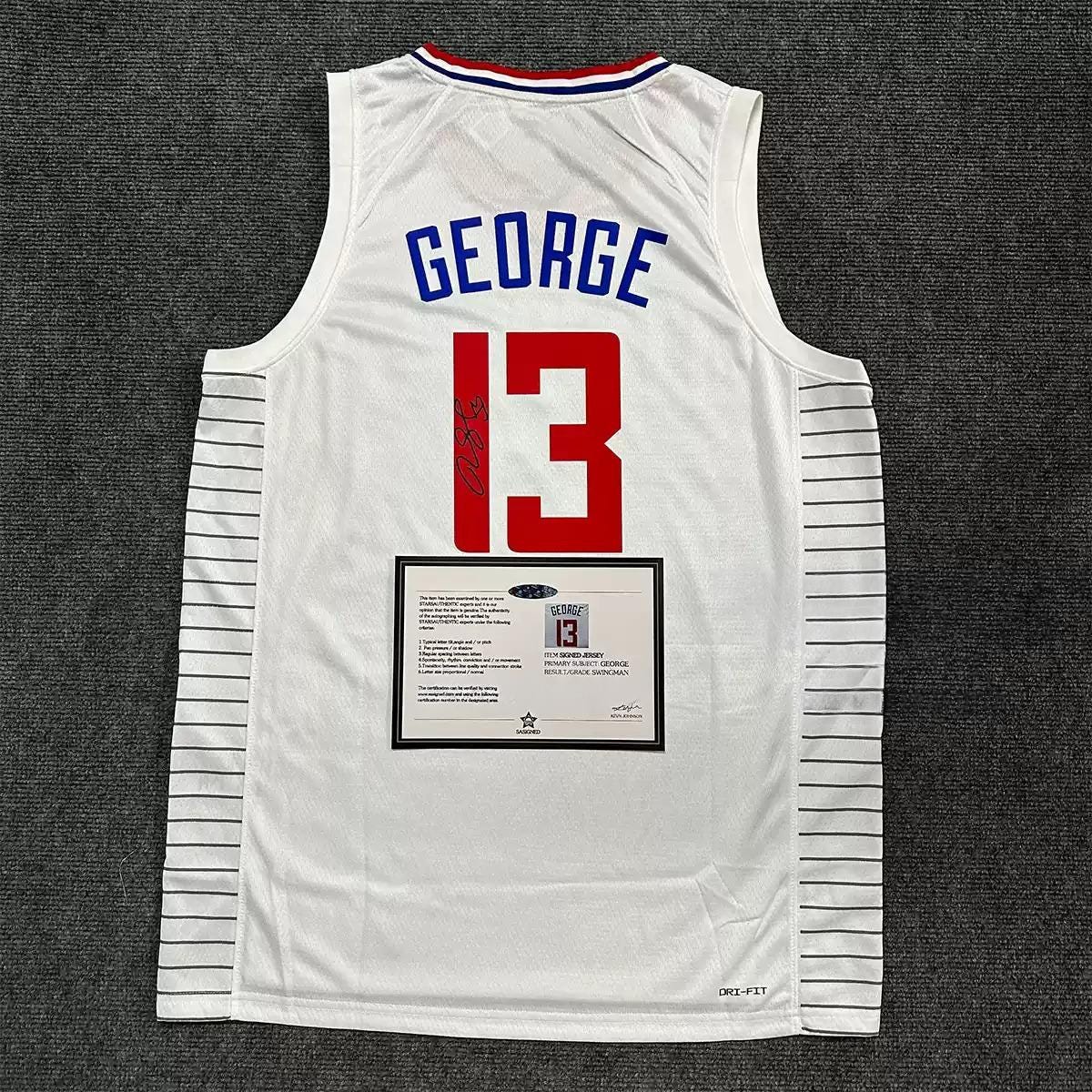 Paul George SIGNED - Los A. Clippers 22/23 Home Jersey/Shirt - PRINTED AUTOGRAPH
