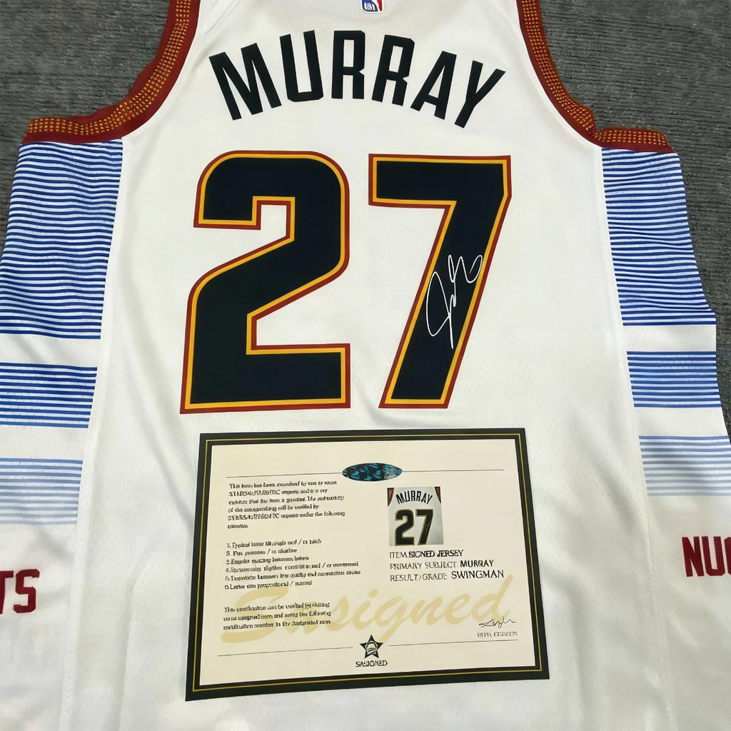 Jamal Murray SIGNED - Denver Nuggets 22/23 Home Jersey/Shirt - PRINTED AUTOGRAPH