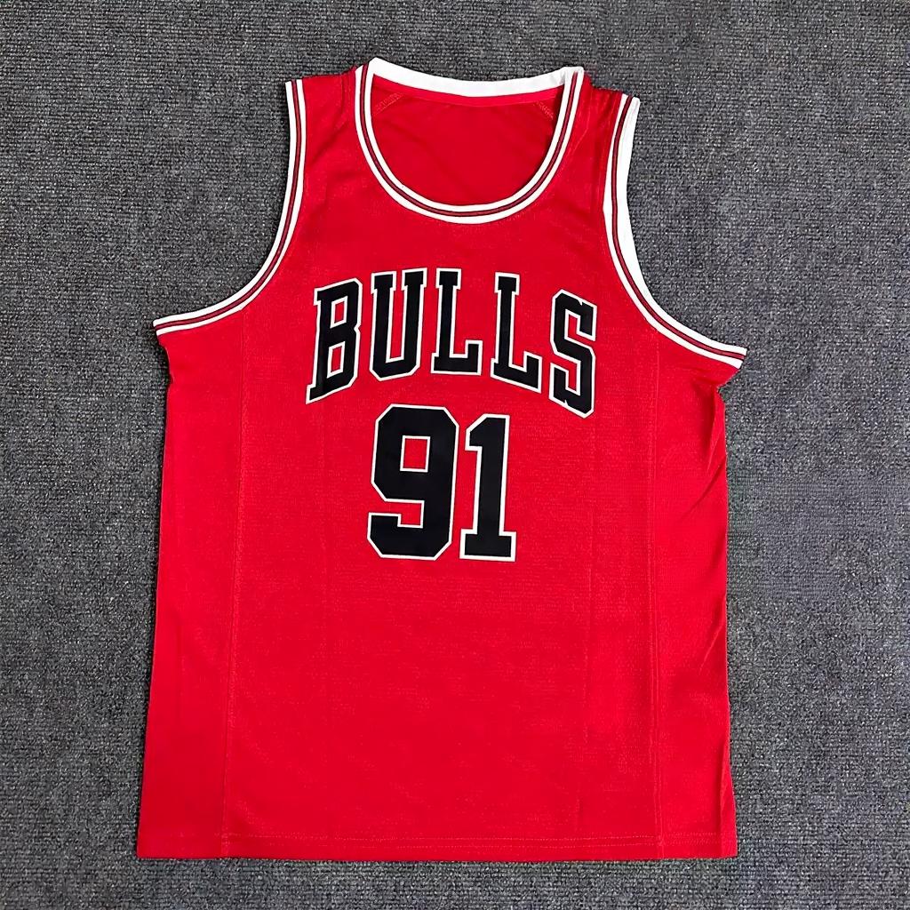 Dennis Rodman SIGNED - Chicago Bulls 97/98 Away Jersey/Shirt - PRINTED AUTOGRAPH