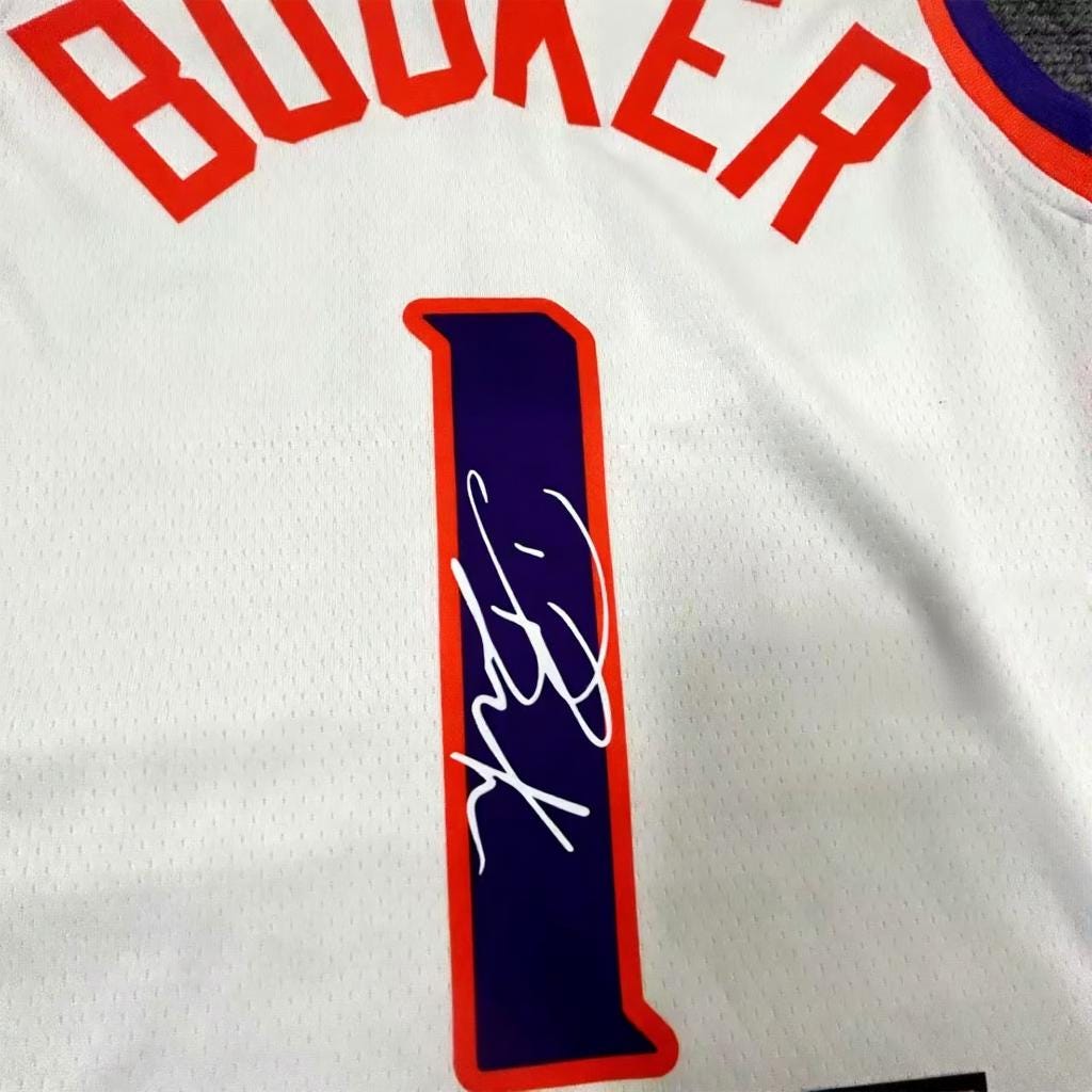 Devin Booker SIGNED - Phoenix Suns 24/25 Away Jersey/Shirt - PRINTED AUTOGRAPH