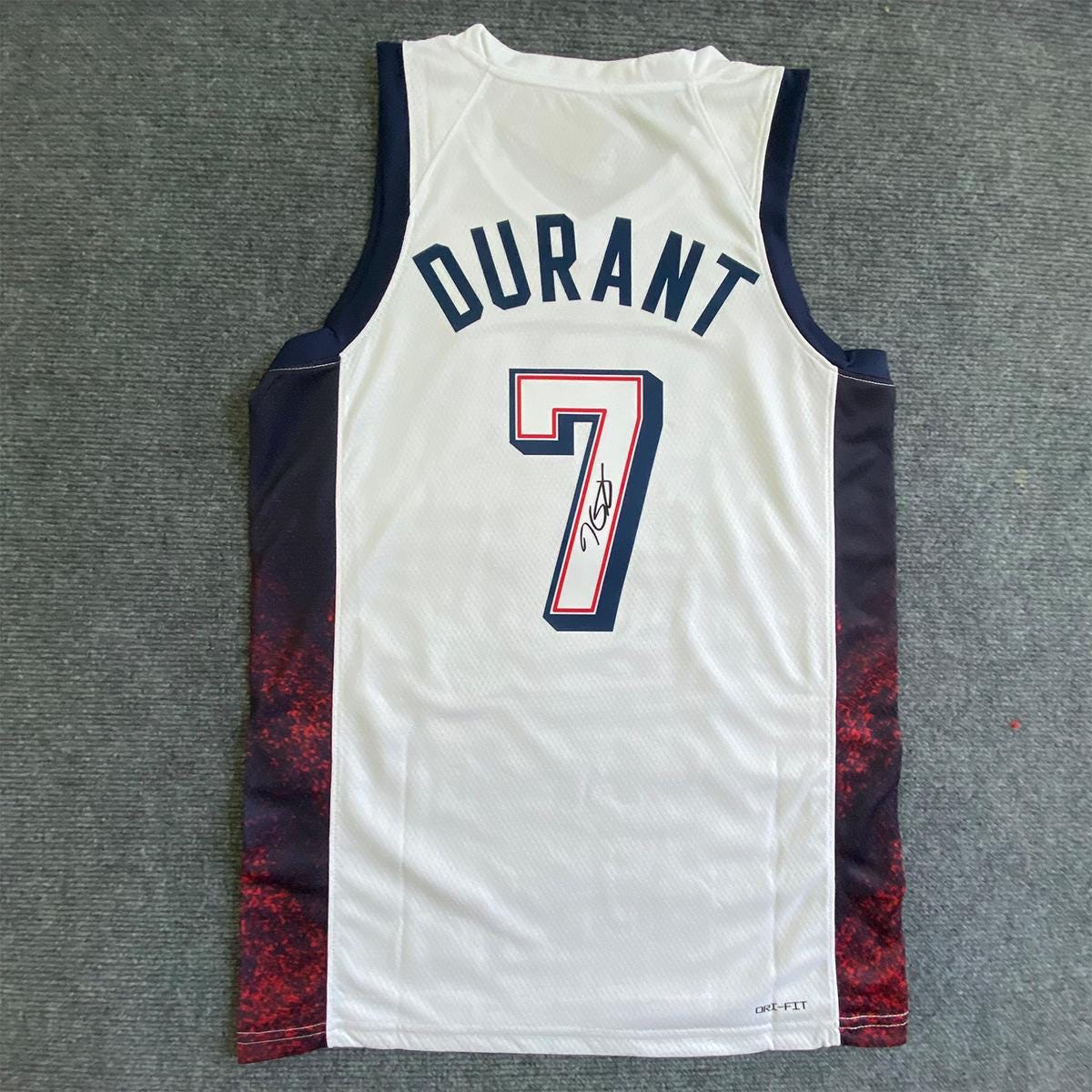 Kevin Durant SIGNED - Team Usa 2024 Home Jersey/Shirt - PRINTED AUTOGRAPH
