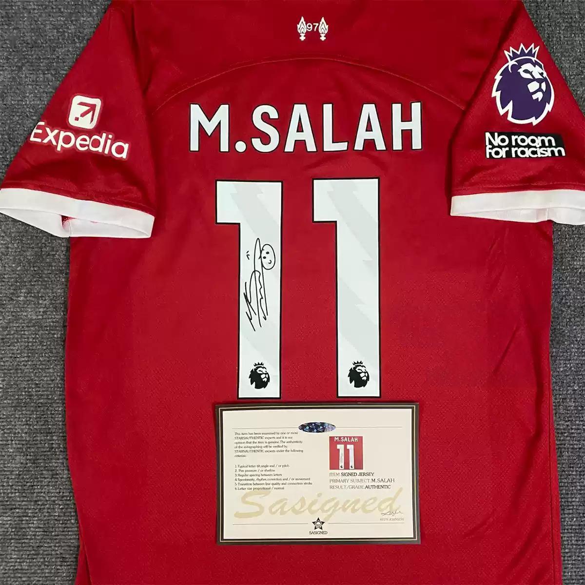 Mohamed Salah SIGNED - Liverpool 23/24 Home Jersey/Shirt - PRINTED AUTOGRAPH