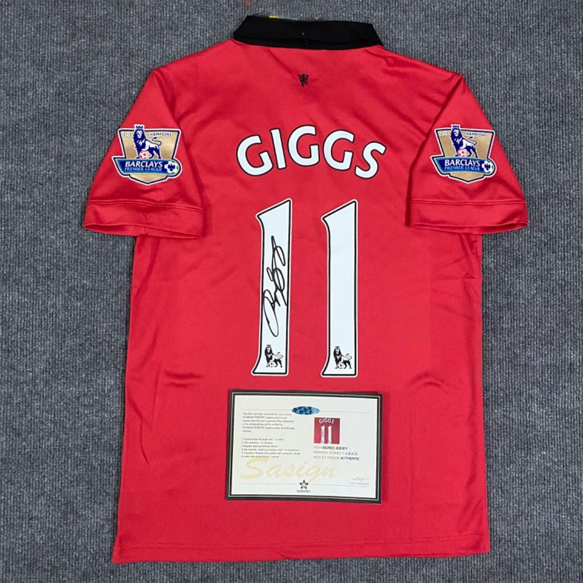 Ryan Giggs SIGNED - Manchester United 13/14 Home Jersey/Shirt - PRINTED AUTOGRAPH