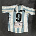 GABRIEL BATISTUTA | ARGENTINA 1998 HOME DISPLAY JERSEY | PRINTED SIGNATURE