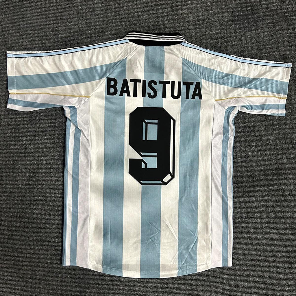 Gabriel Batistuta SIGNED - Argentina 1998 Home Jersey/Shirt - PRINTED AUTOGRAPH