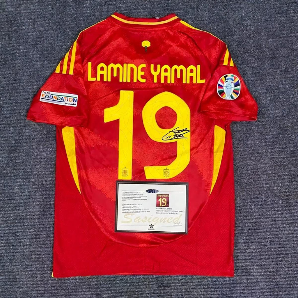 Lamine Yamal SIGNED - Spain Euro 2024 Home Jersey/Shirt - PRINTED AUTOGRAPH