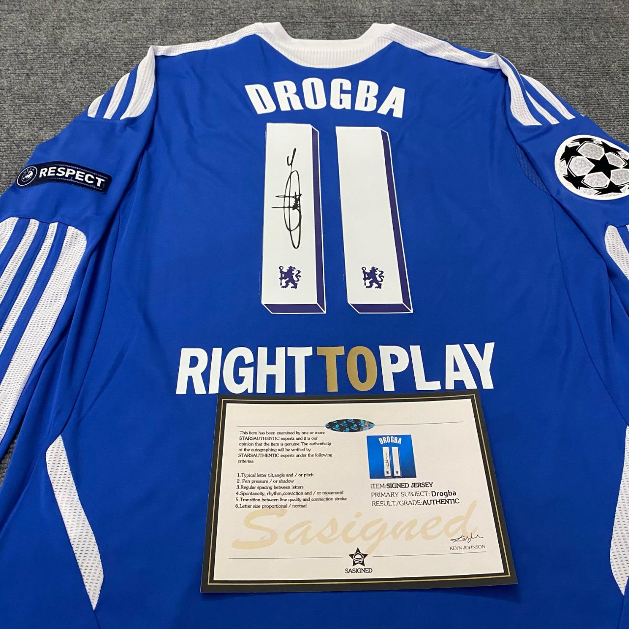 Didier Drogba SIGNED - Chelsea 11/12 Home Jersey/Shirt - PRINTED AUTOGRAPH