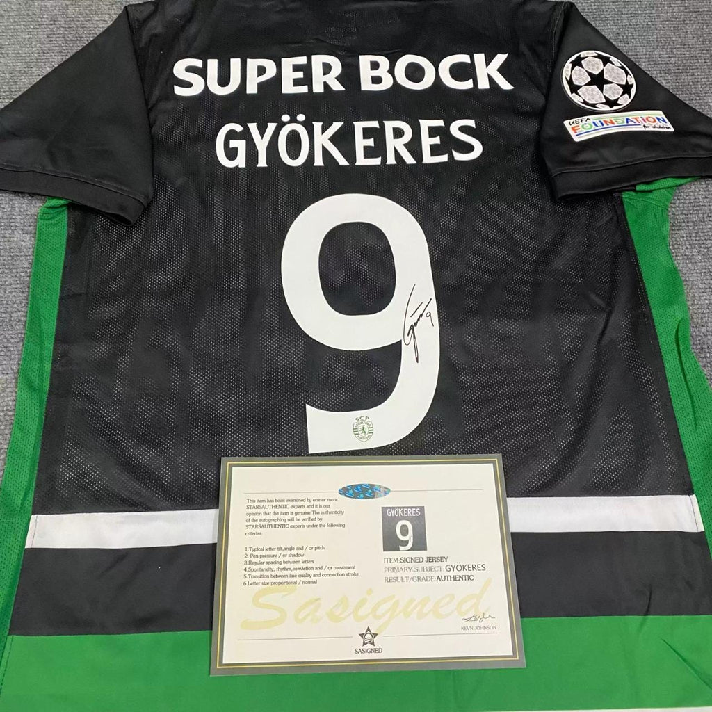 Viktor Gyökeres SIGNED - Sporting Lisbon 24/25 Home Jersey/Shirt - PRINTED AUTOGRAPH
