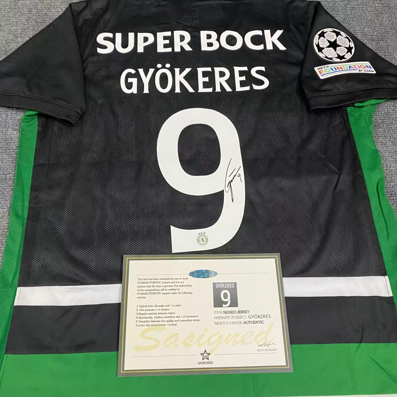 Viktor Gyökeres SIGNED - Sporting Lisbon 24/25 Home Jersey/Shirt - PRINTED AUTOGRAPH