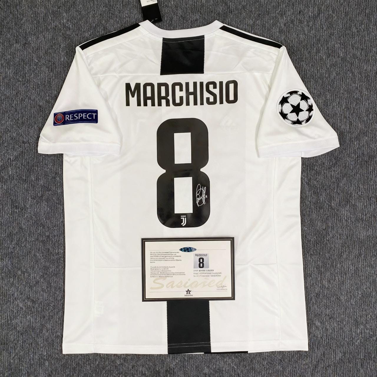 Claudio Marchisio SIGNED - Juventus 18/19 Home Jersey/Shirt - PRINTED AUTOGRAPH