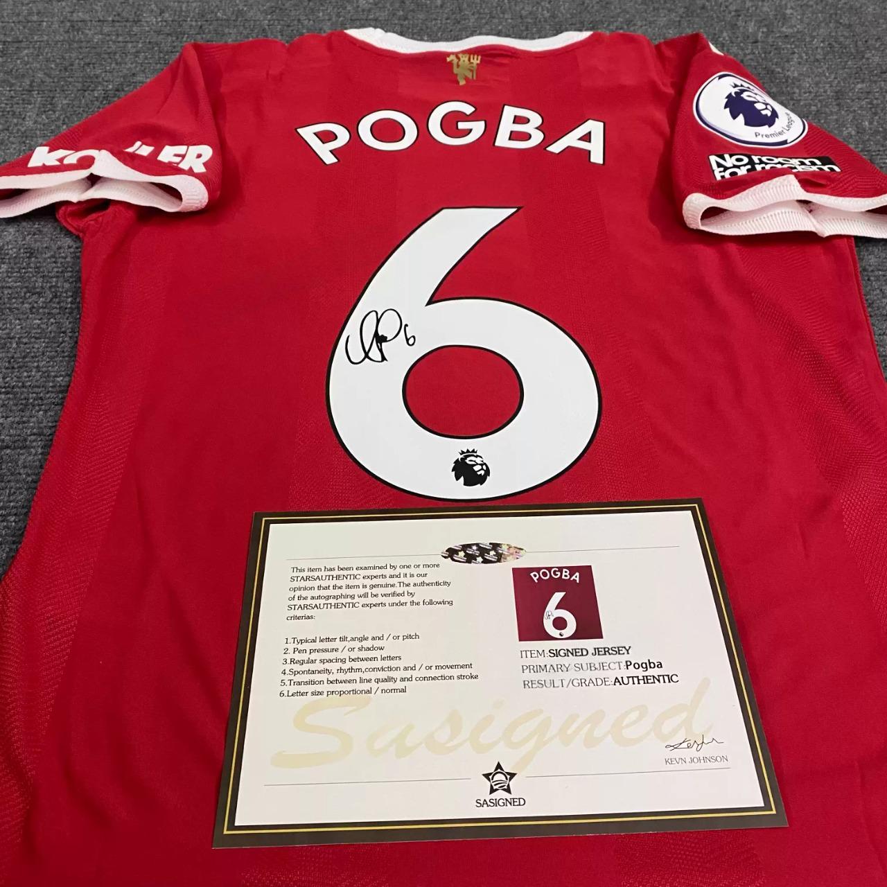Paul Pogba SIGNED - Manchester United 21/22 Home Jersey/Shirt - PRINTED AUTOGRAPH