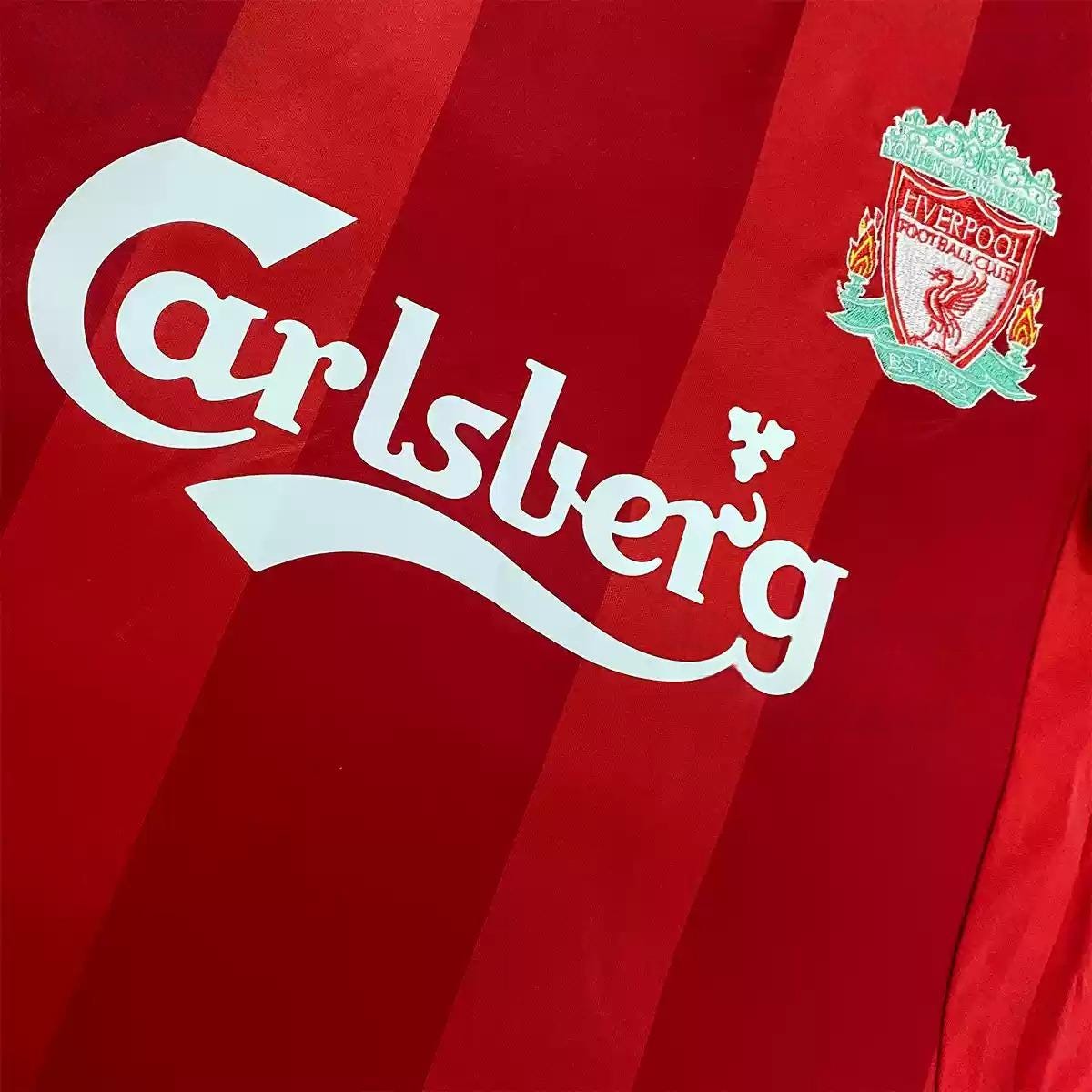 Steven Gerrard SIGNED - Liverpool 08/09 Home Jersey/Shirt - PRINTED AUTOGRAPH