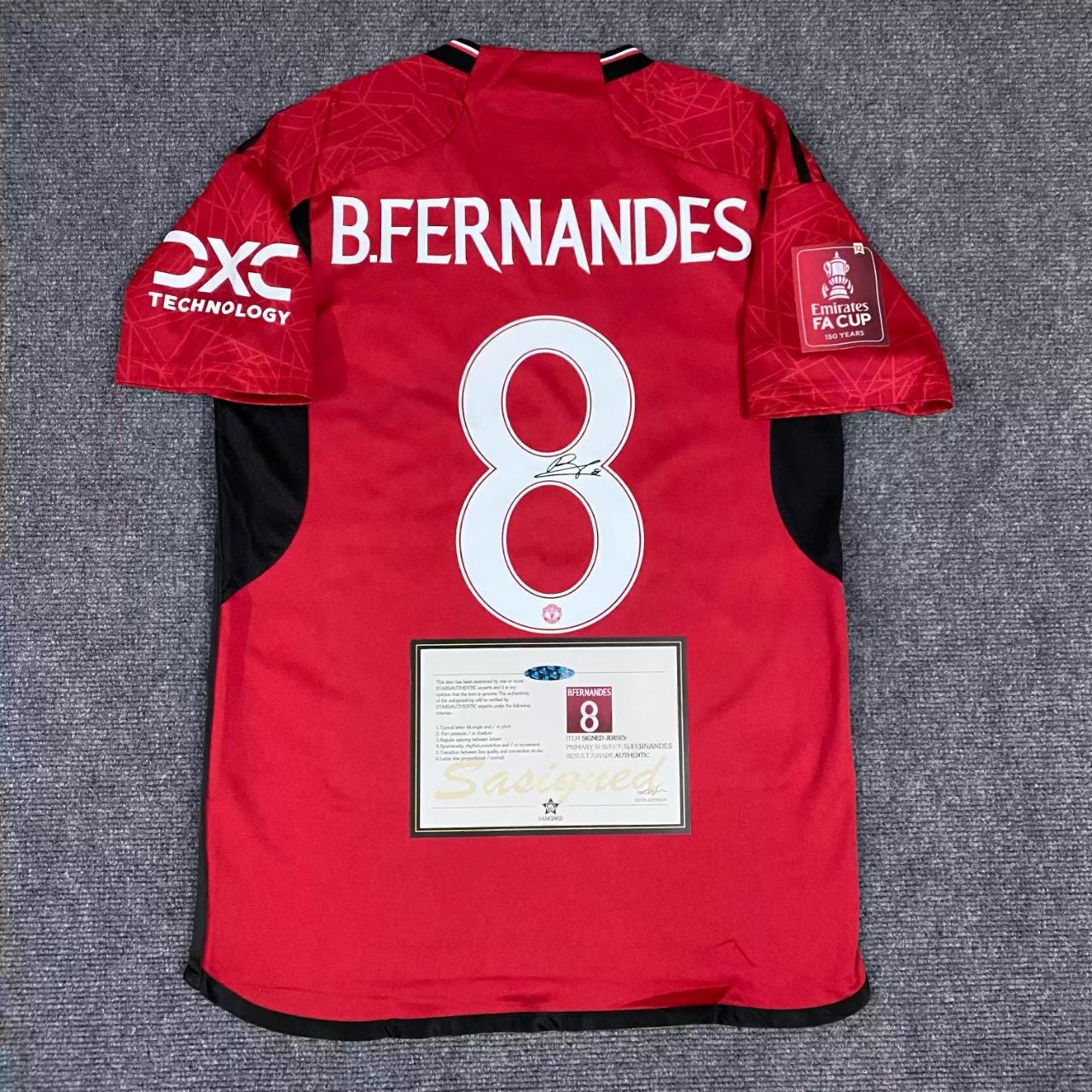Bruno Fernandes SIGNED - Manchester United 24/25 Home Jersey/Shirt - PRINTED AUTOGRAPH