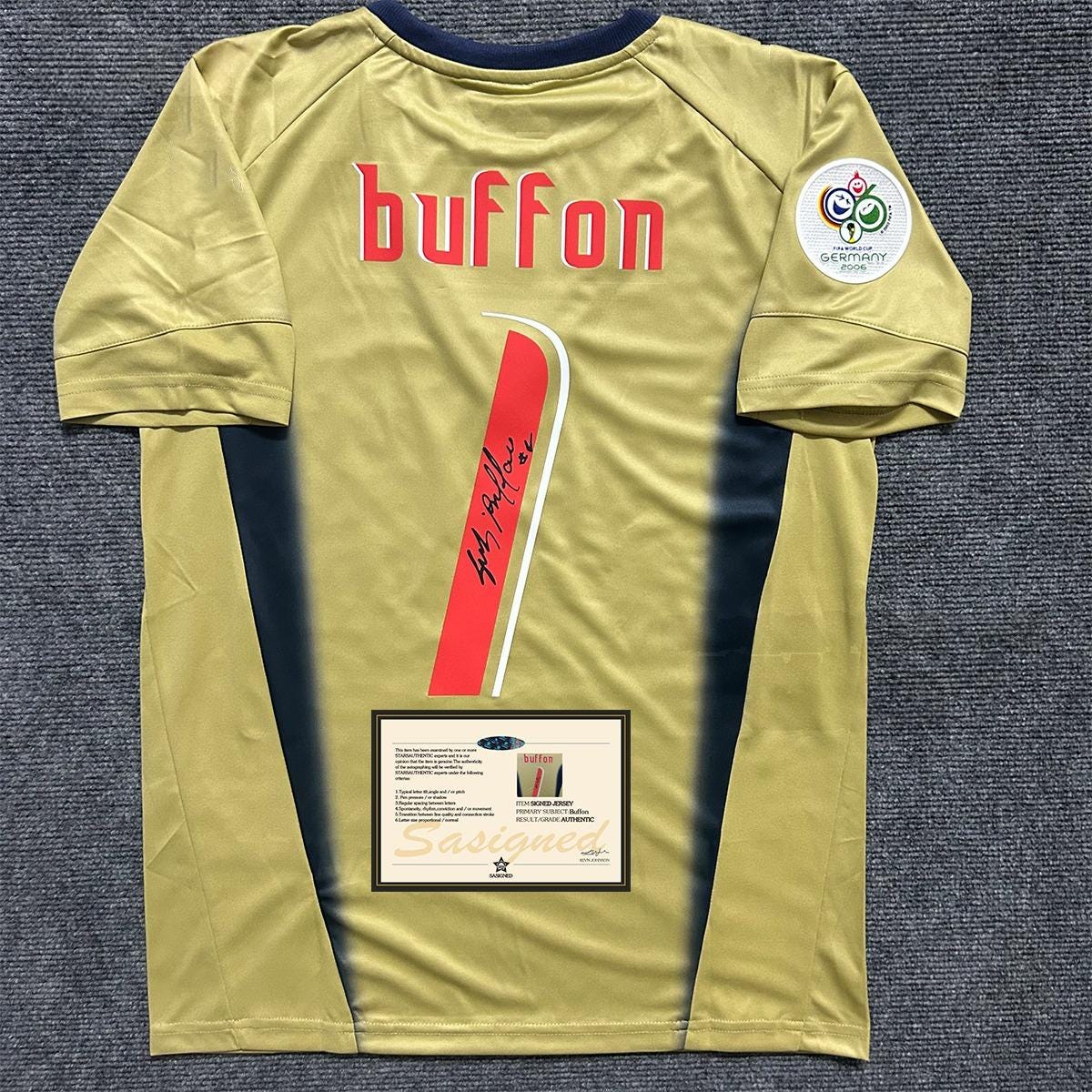 Gianluigi Buffon SIGNED - Italy 2006 Home Jersey/Shirt - PRINTED AUTOGRAPH