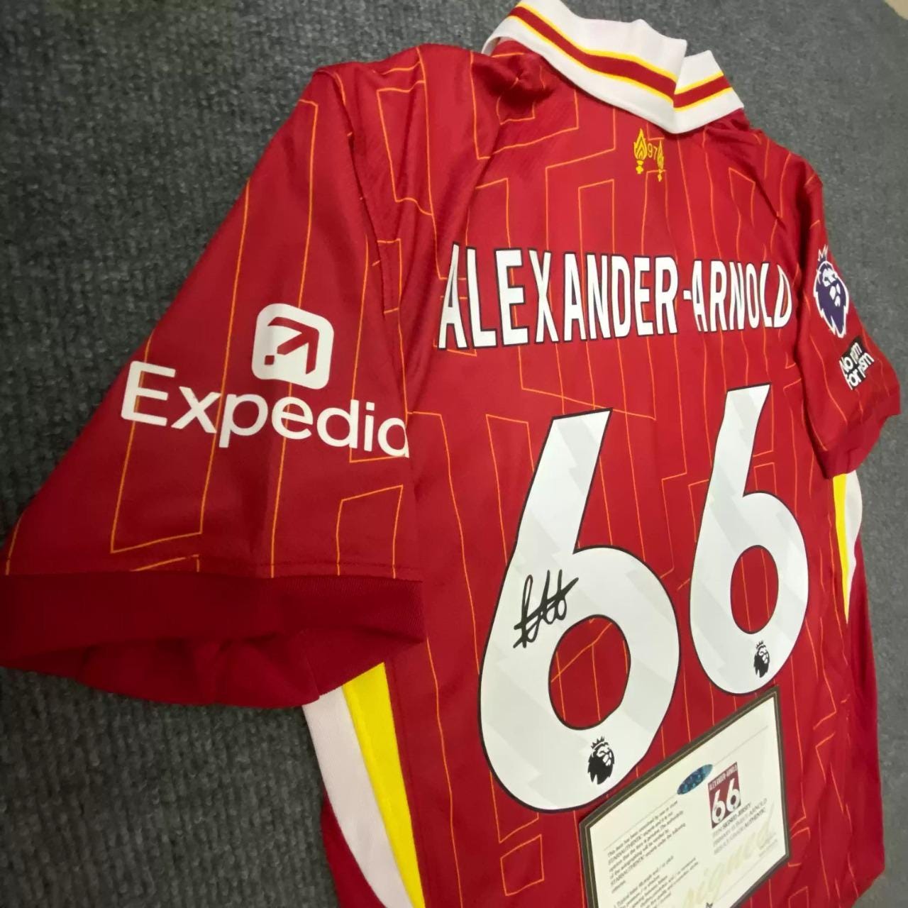 Trent Alexander-Arnold SIGNED - Liverpool 24/25 Home Jersey/Shirt - PRINTED AUTOGRAPH