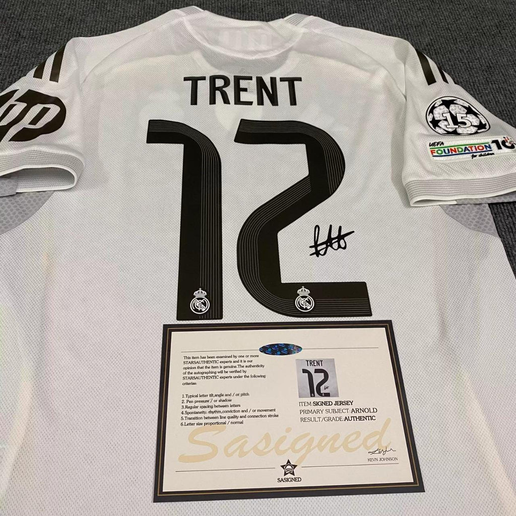 Trent Alexander-Arnold SIGNED - Real Madrid 25/26 Home Jersey/Shirt - PRINTED AUTOGRAPH
