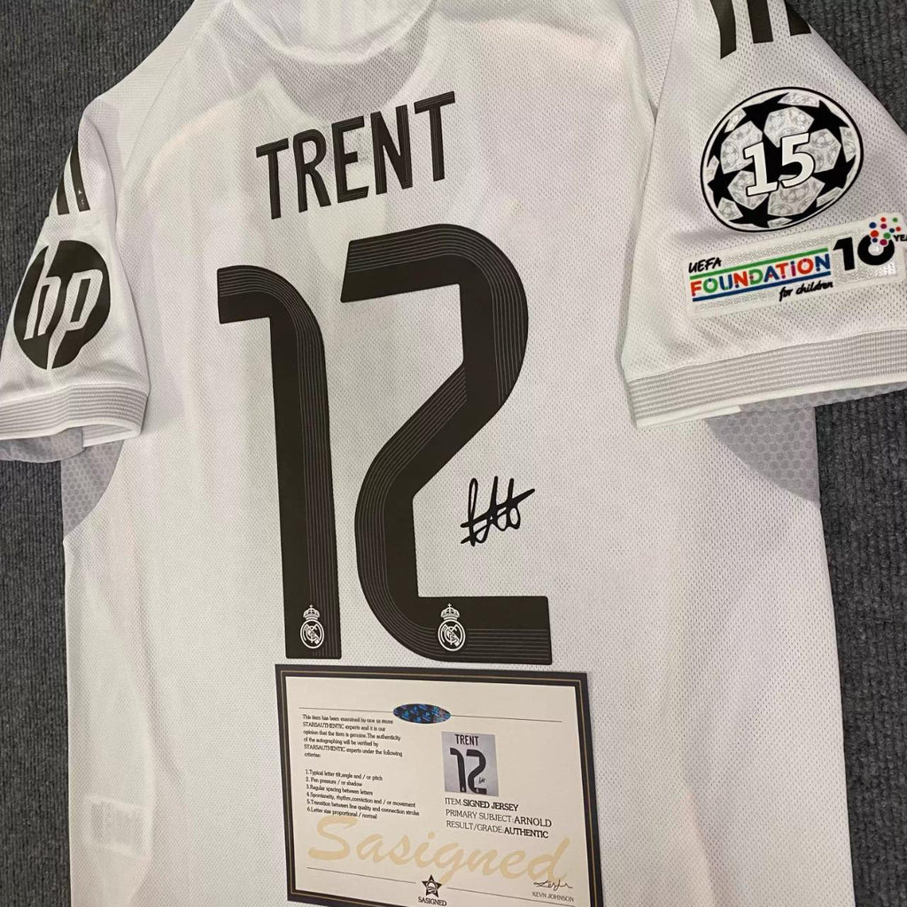 Trent Alexander-Arnold SIGNED - Real Madrid 25/26 Home Jersey/Shirt - PRINTED AUTOGRAPH