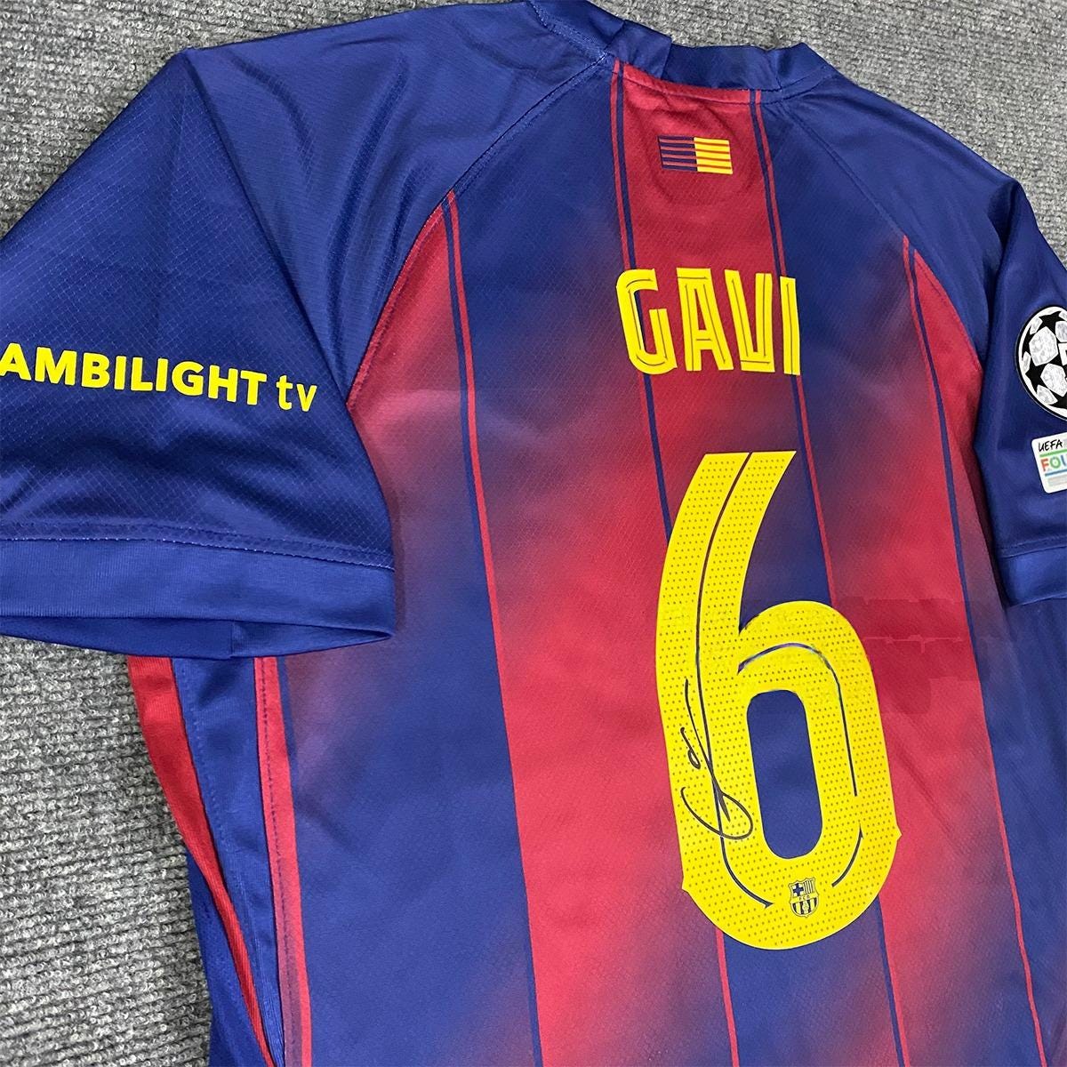 Gavi SIGNED - Barcelona 25/26 Home Jersey/Shirt - PRINTED AUTOGRAPH
