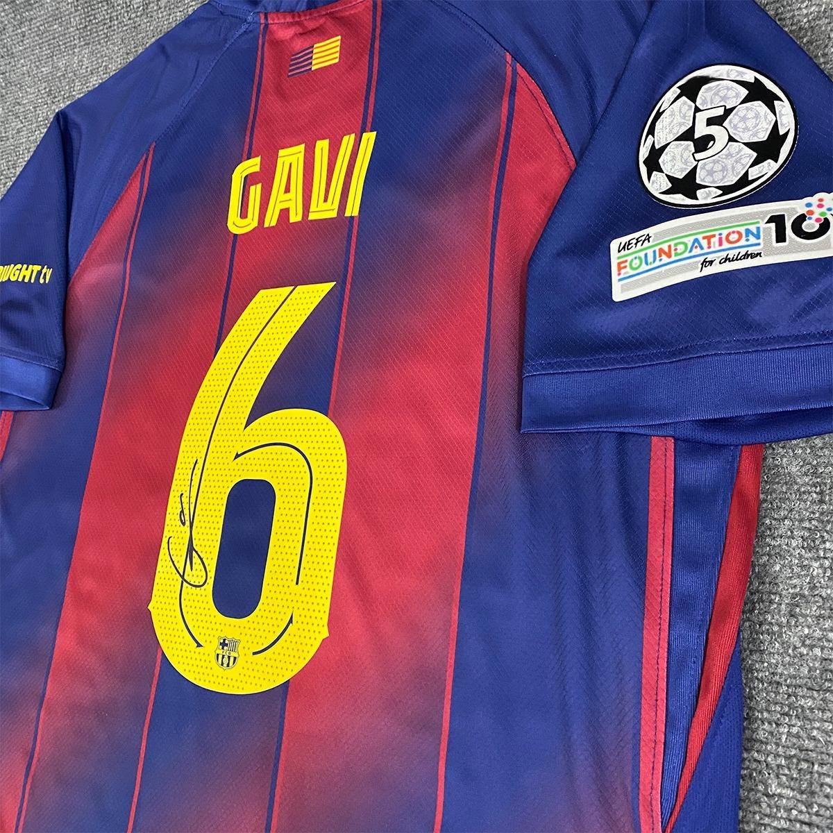 Gavi SIGNED - Barcelona 25/26 Home Jersey/Shirt - PRINTED AUTOGRAPH