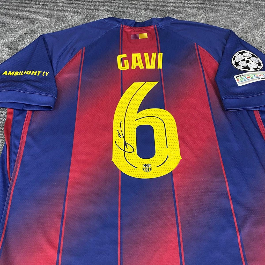 Gavi SIGNED - Barcelona 25/26 Home Jersey/Shirt - PRINTED AUTOGRAPH
