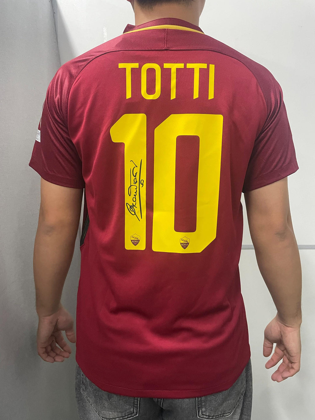 Francesco Totti SIGNED - Roma 17/18 Home Jersey/Shirt - PRINTED AUTOGRAPH