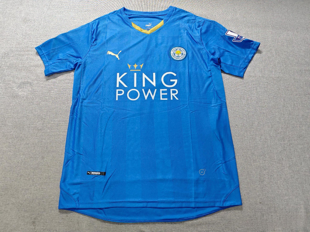 Jamie Vardy SIGNED - Leicester City 15/16 Home Jersey/Shirt - PRINTED AUTOGRAPH