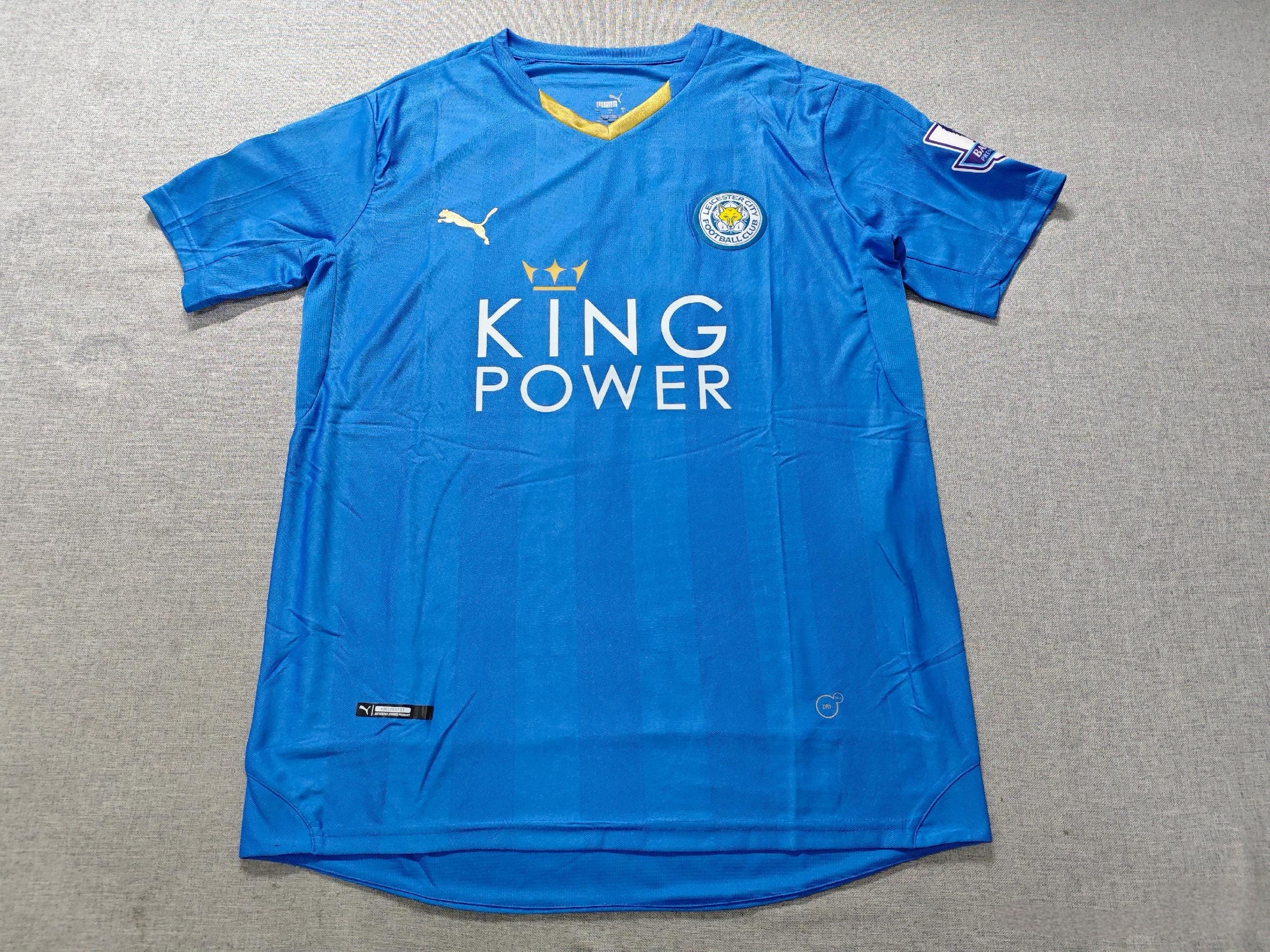 Jamie Vardy SIGNED - Leicester City 15/16 Home Jersey/Shirt - PRINTED AUTOGRAPH