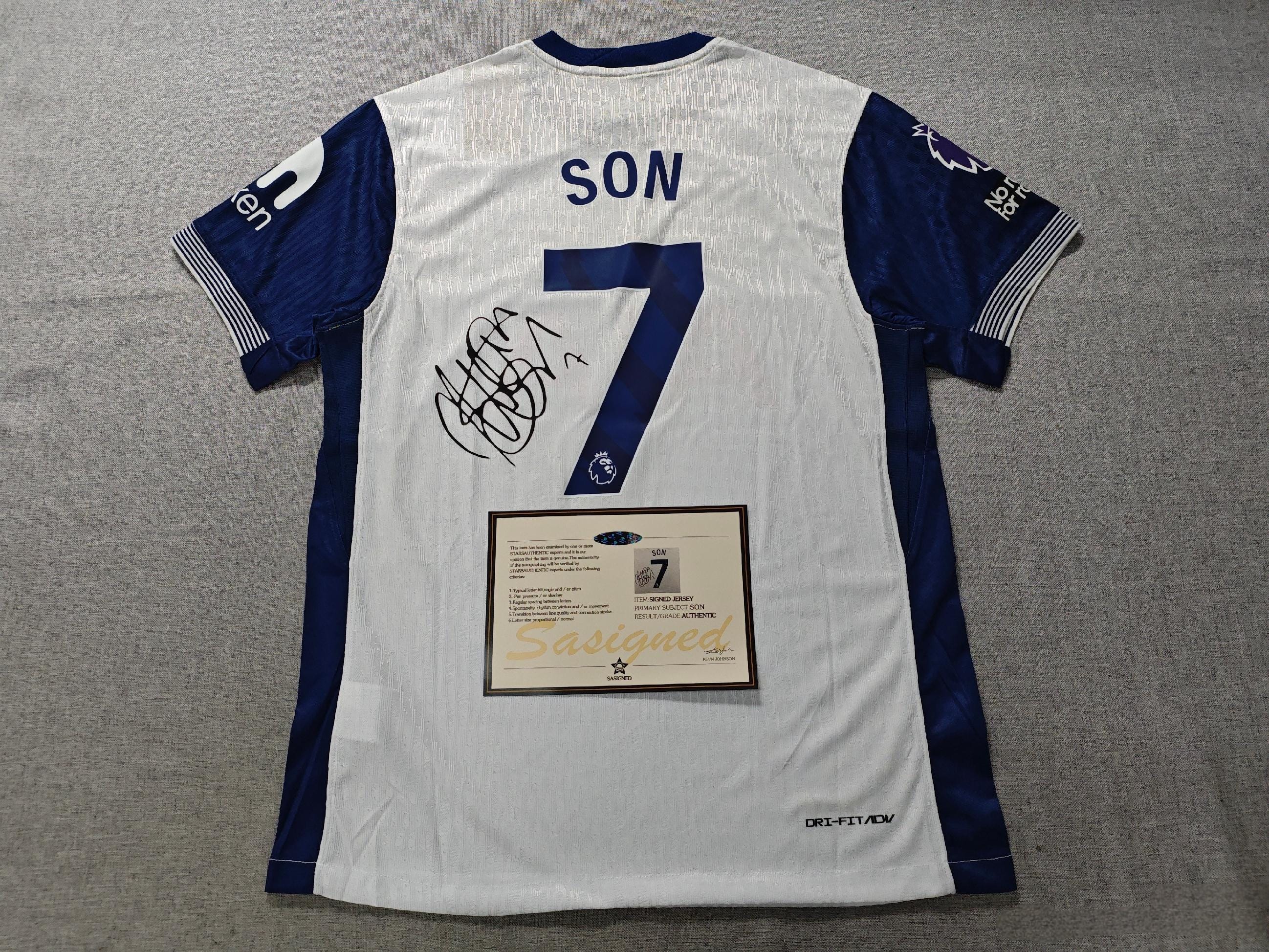 Heung-Min Son Signed - Tottenham H. 24/25 Home Jersey/Shirt - Printed Autograph