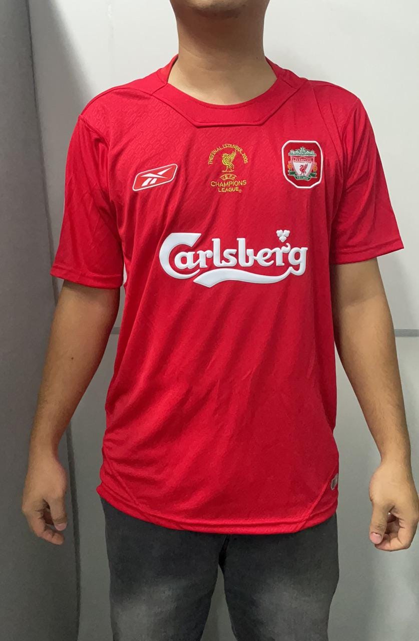 Steven Gerrard SIGNED - Liverpool 04/05 Home Jersey/Shirt - PRINTED AUTOGRAPH