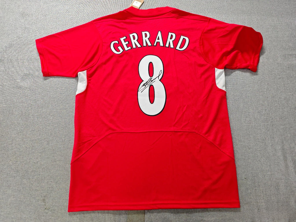 Steven Gerrard SIGNED - Liverpool 04/05 Home Jersey/Shirt - PRINTED AUTOGRAPH