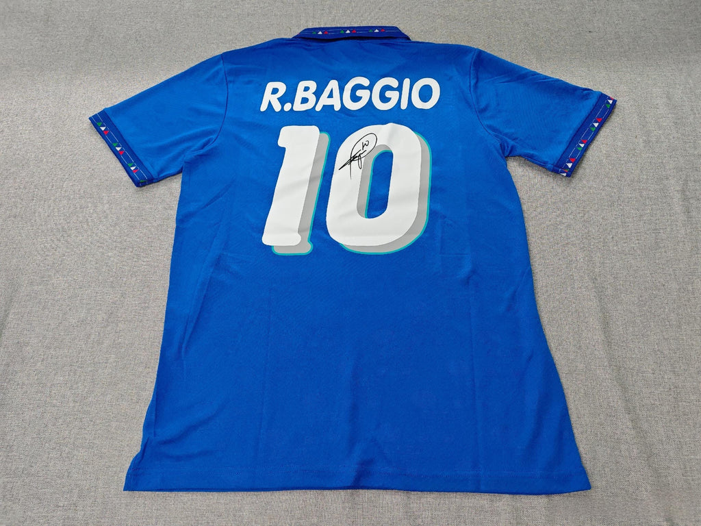 Roberto Baggio SIGNED - Italy 1994 Home Jersey/Shirt - PRINTED AUTOGRAPH