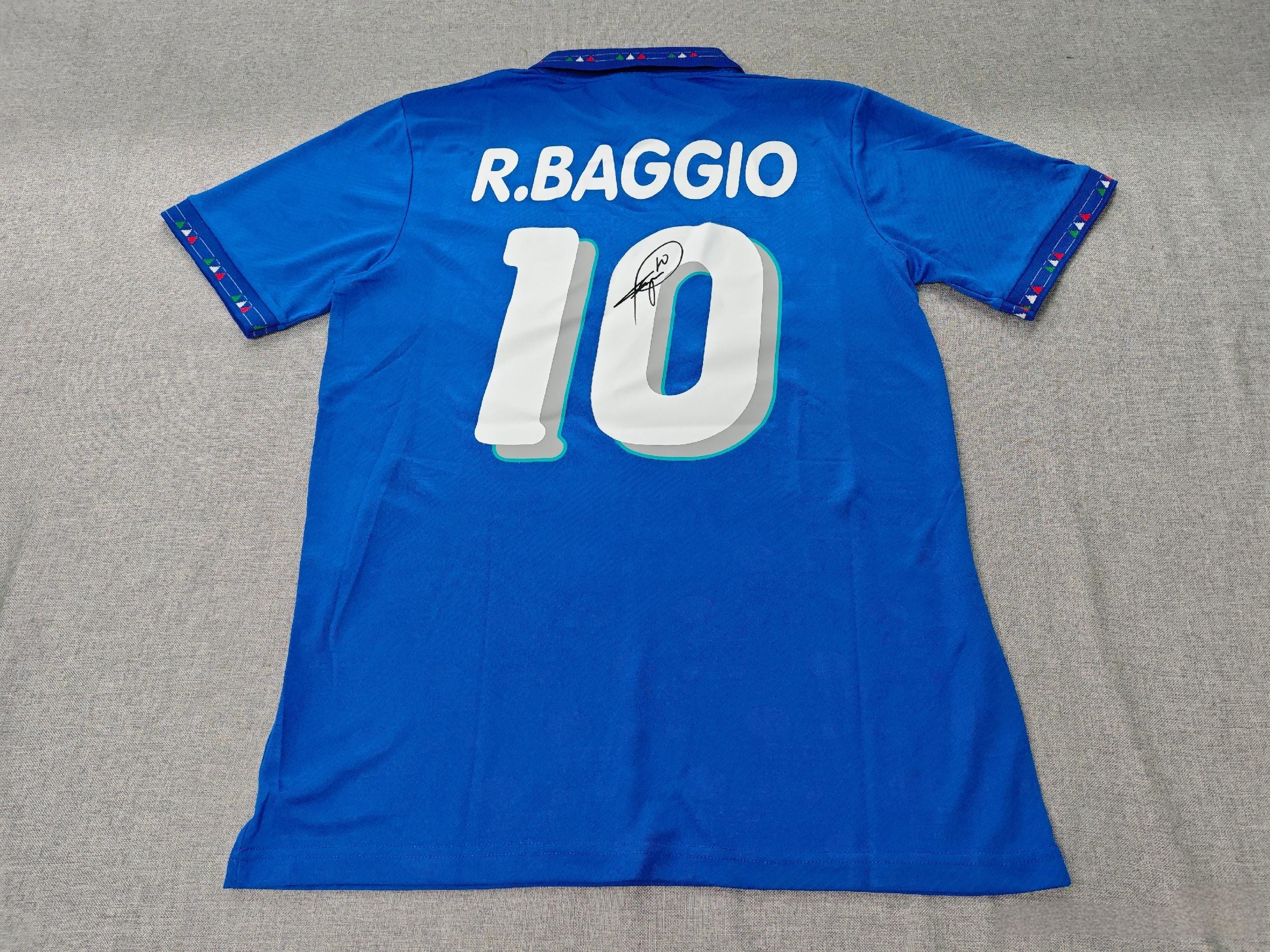 Roberto Baggio SIGNED - Italy 1994 Home Jersey/Shirt - PRINTED AUTOGRAPH