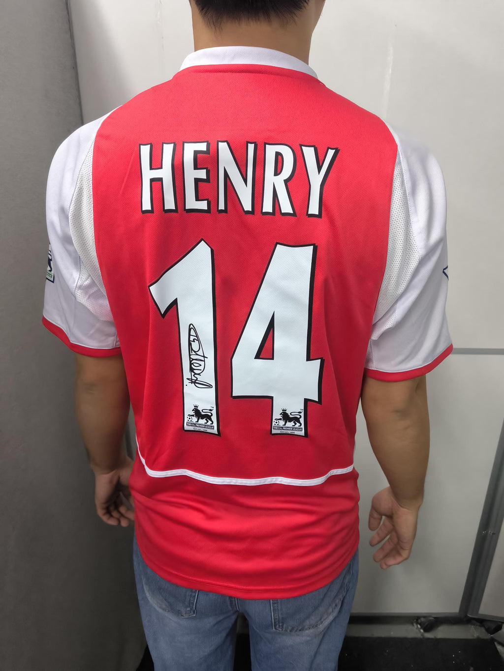 Thierry Henry SIGNED - Arsenal 02/03 Home Jersey/Shirt - PRINTED AUTOGRAPH